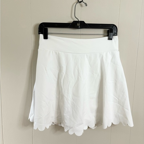 J Crew white active scallop skirt size M new - Picture 4 of 6